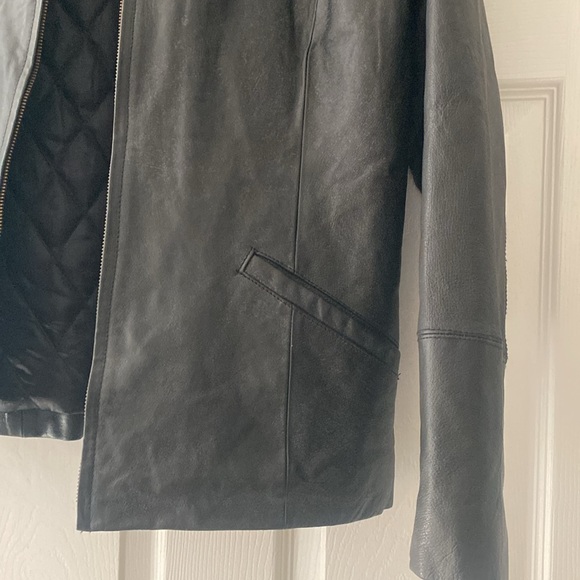 Black Dana Erin genuine Leather jacket size medium - Picture 5 of 7